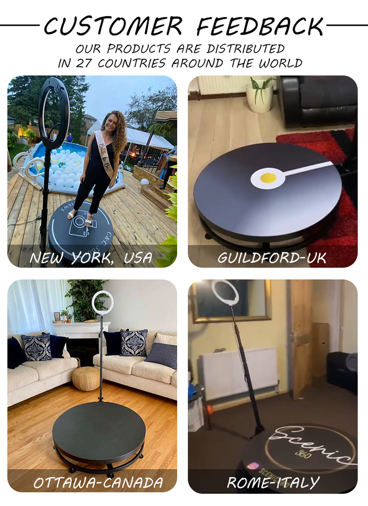 360 Photo Booth Video Booth Platform Automatic Spinner Motorized Wedding PartyUS