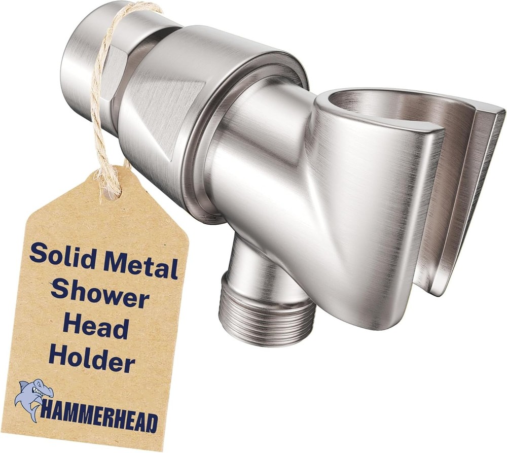 HmerHead Showers® Solid Metal Handheld Shower Head Holder - Brushed