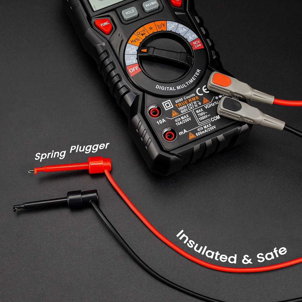 Multimeter Test Lead Set For Electrical Testing Soft Silicone Test Leads Kit For
