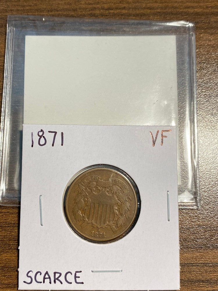1871-P Two Cent Piece 2C VERY FINE (VF)