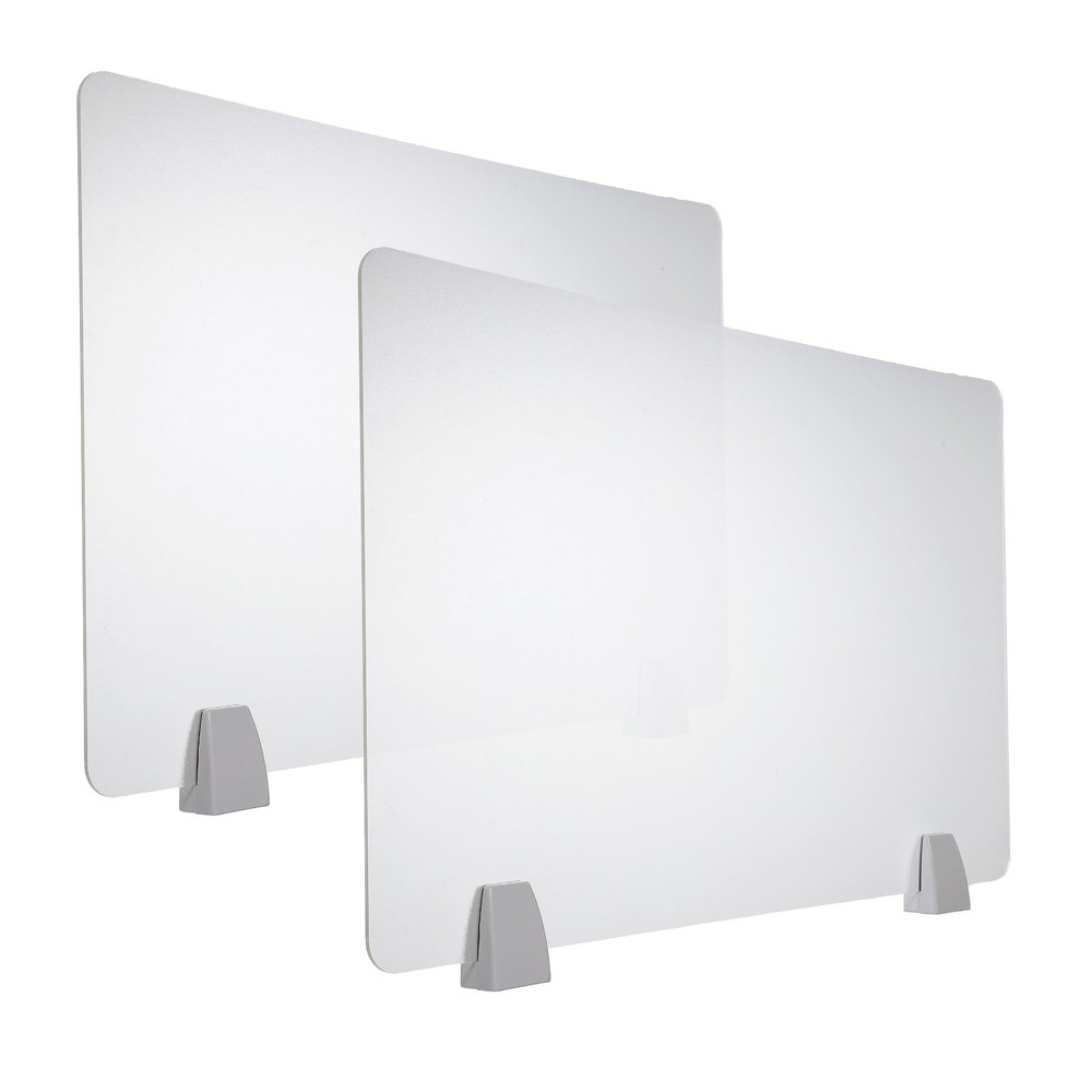 40x60cm Desk Divider, 2 Sets Desk Privacy Panel Table Boards Acrylic,Transparent