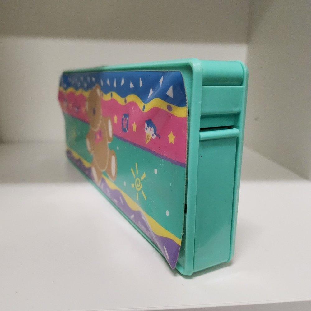 Sanrio 1991 Vintage Multi-Function Bear Design Collectible Plastic Pencil Case