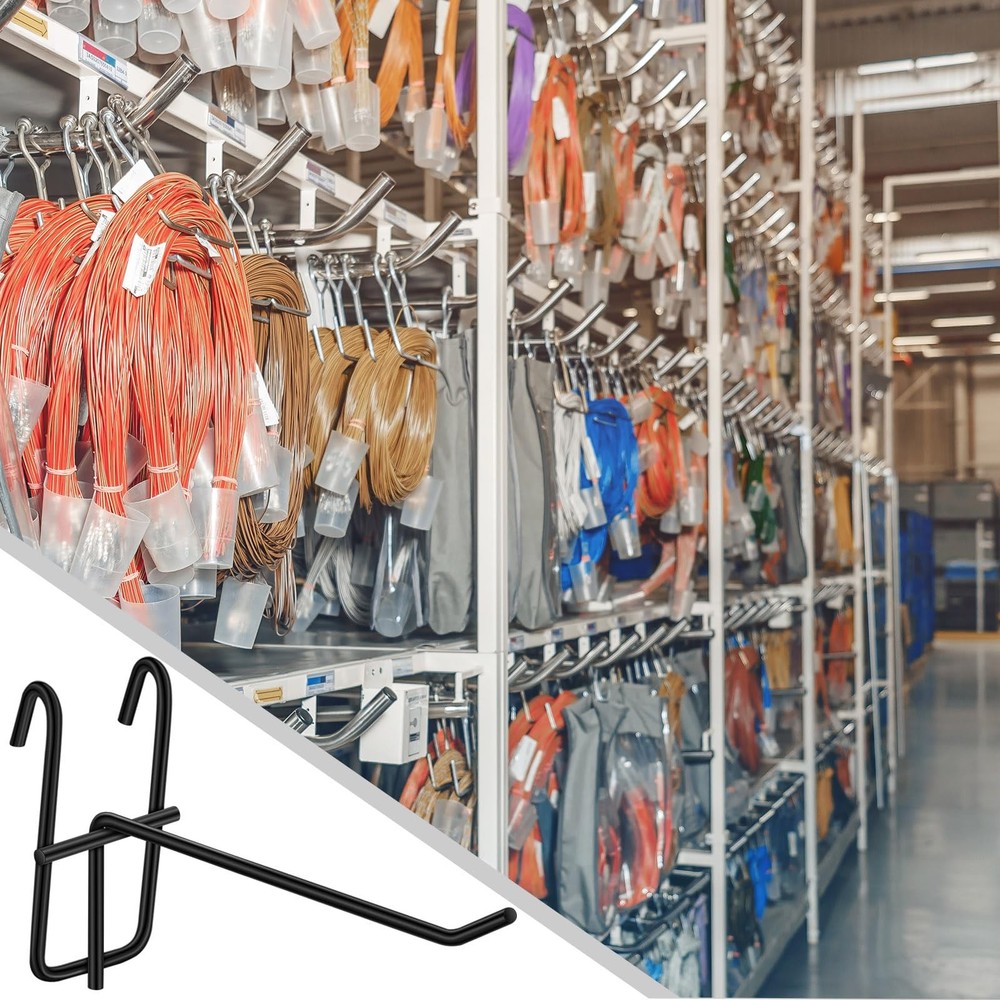 4 Inch Grid Wall Hooks 25 Pcs Gridwall Panel Hooks Garage Wall Mount Organize...