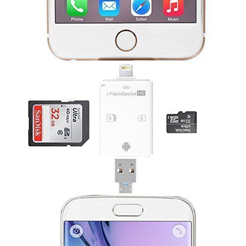iFlash Drive USB Micro SD/TF SDHC Card Reader Adapter for iPhone iPad