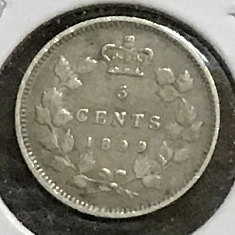 Canada 5 Cent Silver KM 2 XF 1899