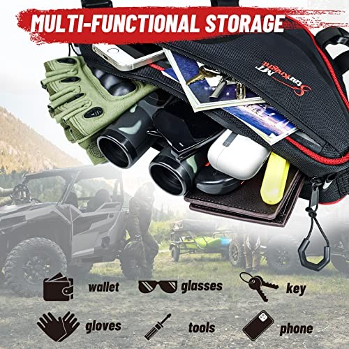 2 Pcs Roll Bar Bag, Water Resistant Universal UTV Bag Triangle Storage for