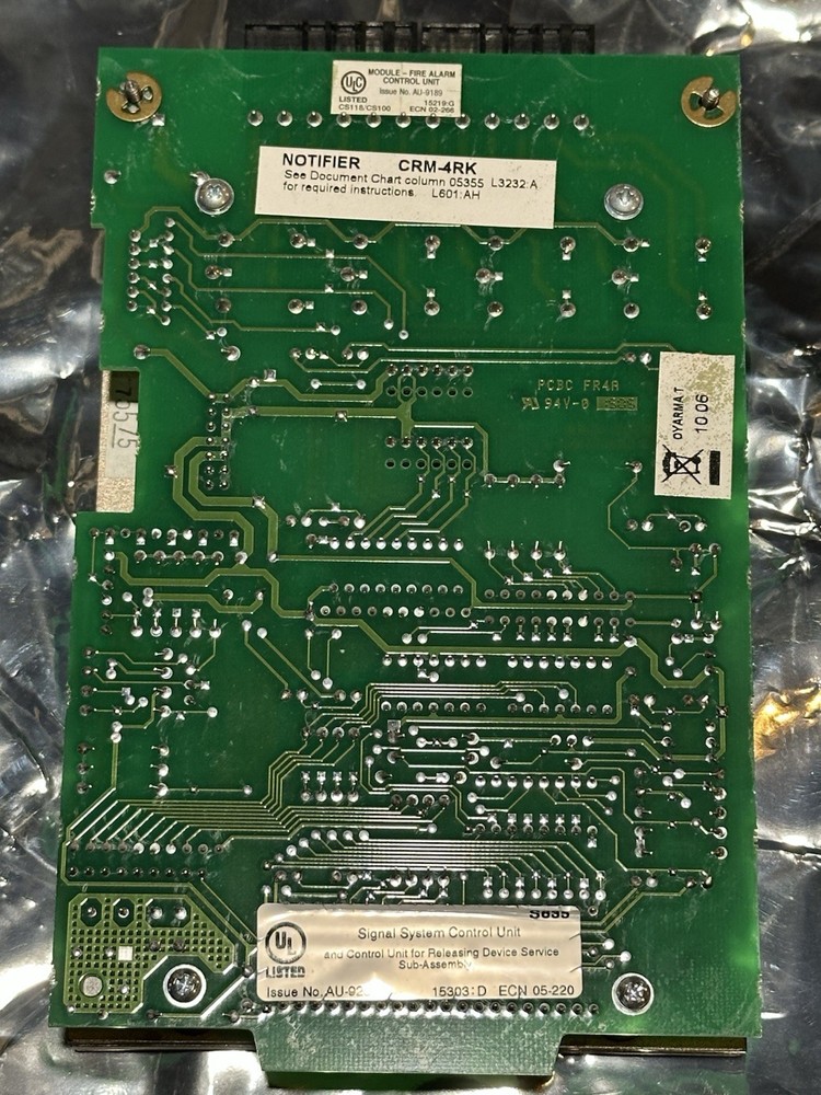 NOTIFIER CRM-4RK FIRE ALARM CONTROL RELAY MODULE - PRE-OWNED