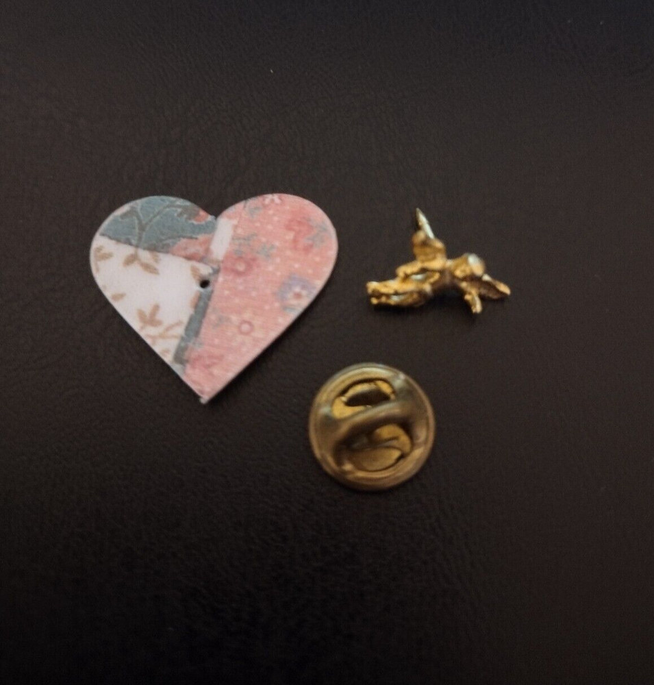 Small Angel Heart Lapel Pin
