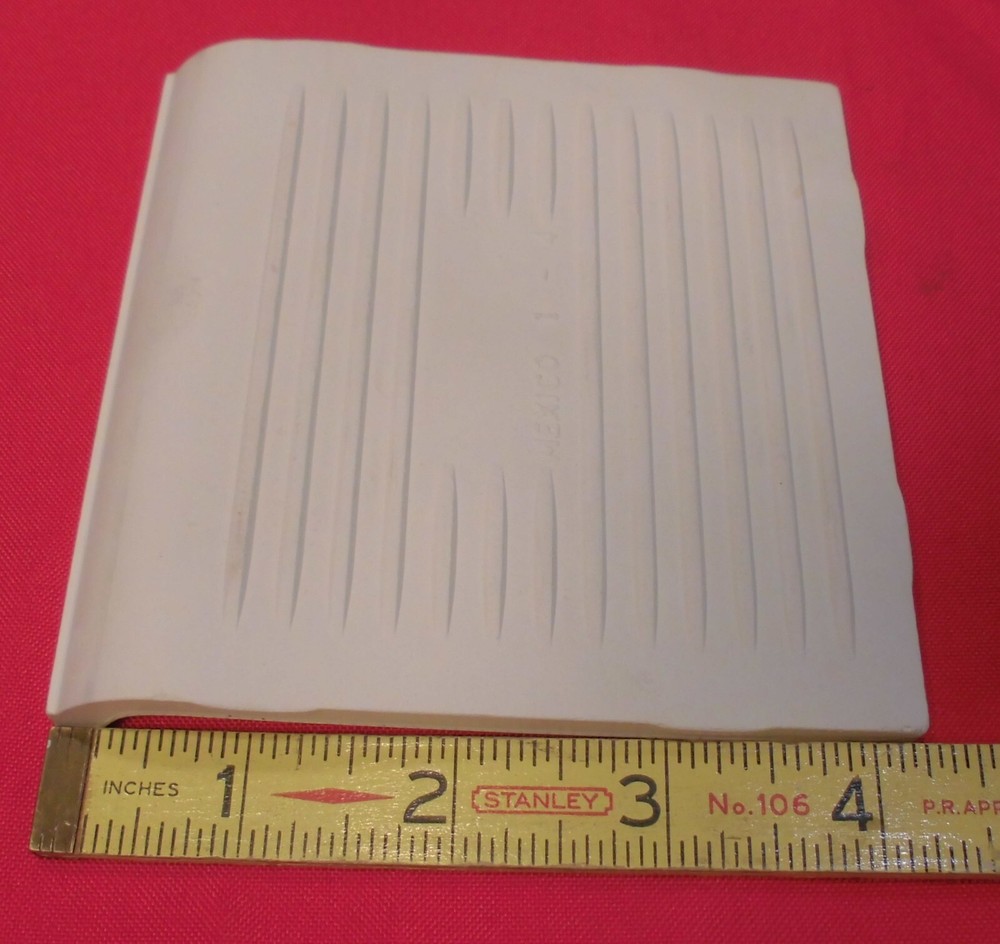 1 pc. Salt & Pepper: stack-on-top Cove/Base Ceramic Tile; 4-1/4" American Olean