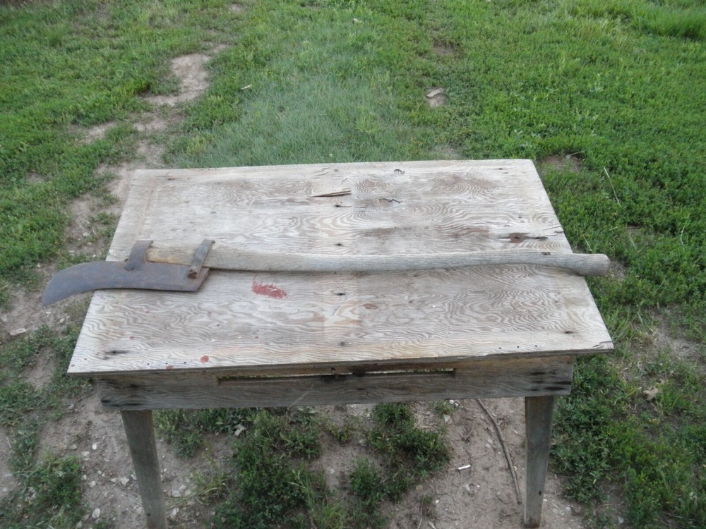 Curved Bill Hook Brush Axe WITH  HANDLE  fireman