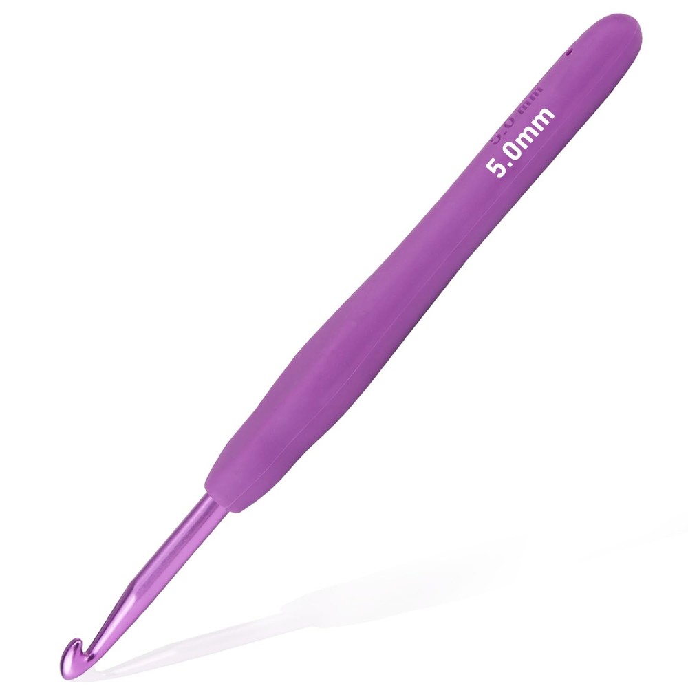 Ergonomic Crochet Hook 5mm Supers Smooth for Beginners Arthritic Hands