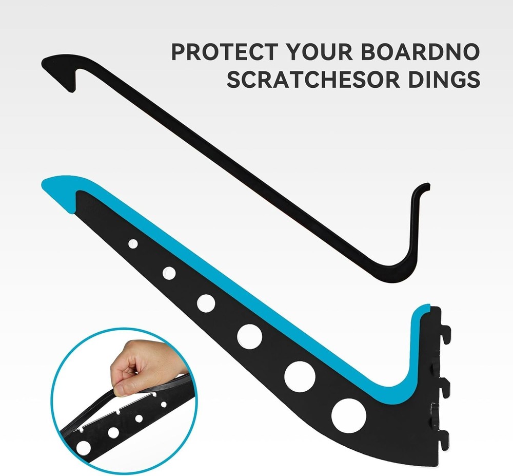Multi Board Surf Rack Wall Mount for Surfboard, Wakeboard, Snowboard Storage,...