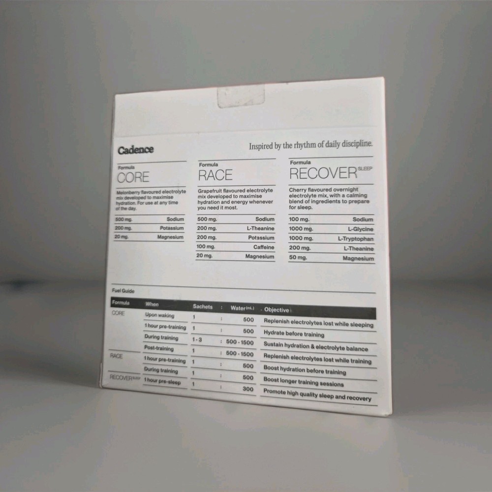 Cadence Stack Complete Hydration System 30 Sachets Recovery Bb 2/28/27