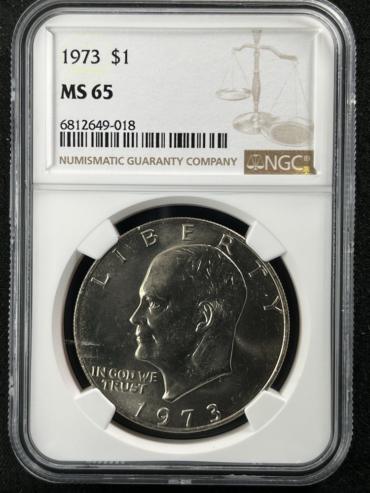 1973  $1 Eisenhower Dollar NGC MS65      6812649-018