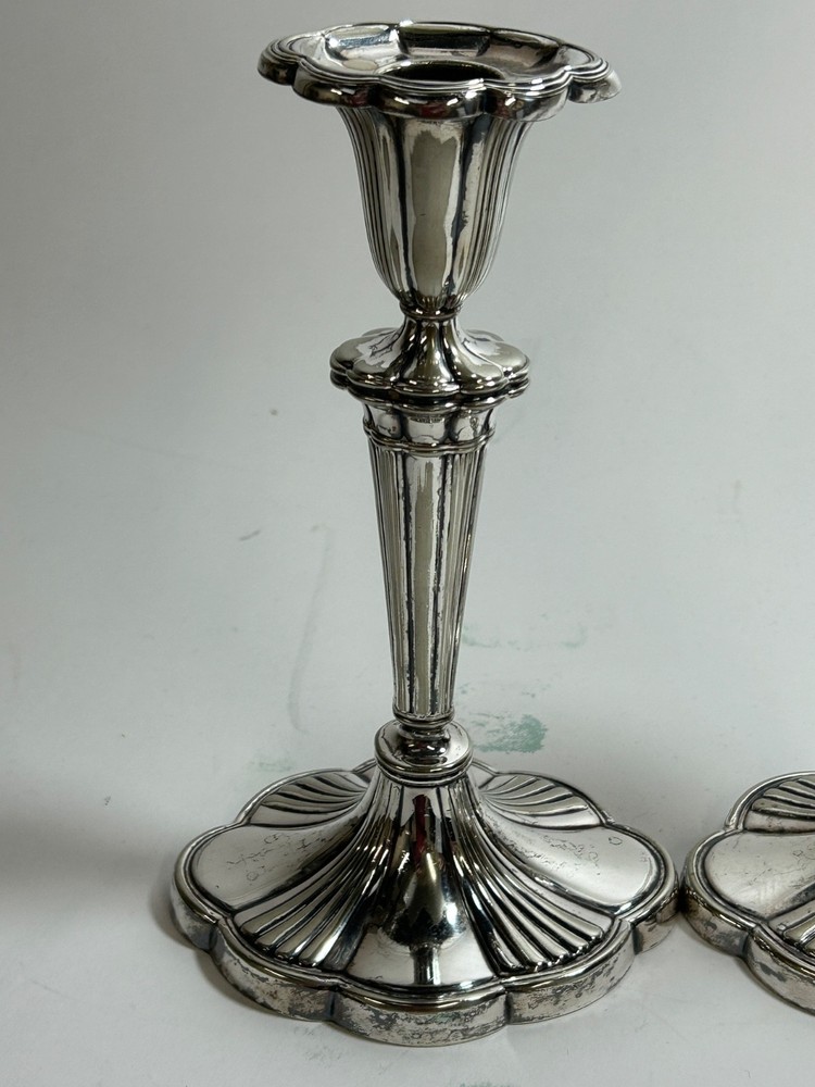 Set Antique Gorham Silverplate Candlesticks 1904