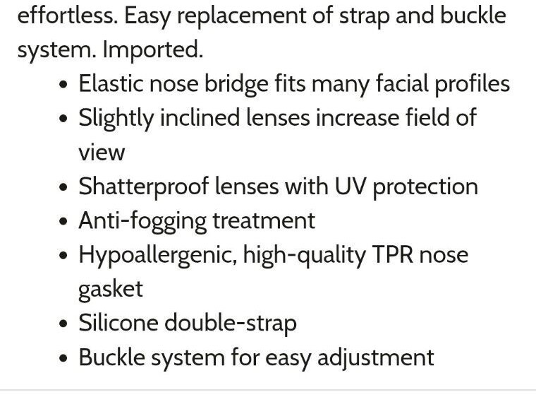 CRESSI FLASH GOGGLES (ADULT SIZE)