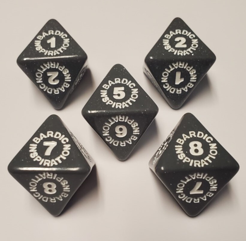 Bardic Inspiration d6 & d8 Dice Bundle Compatible with Dungeons and Dragons