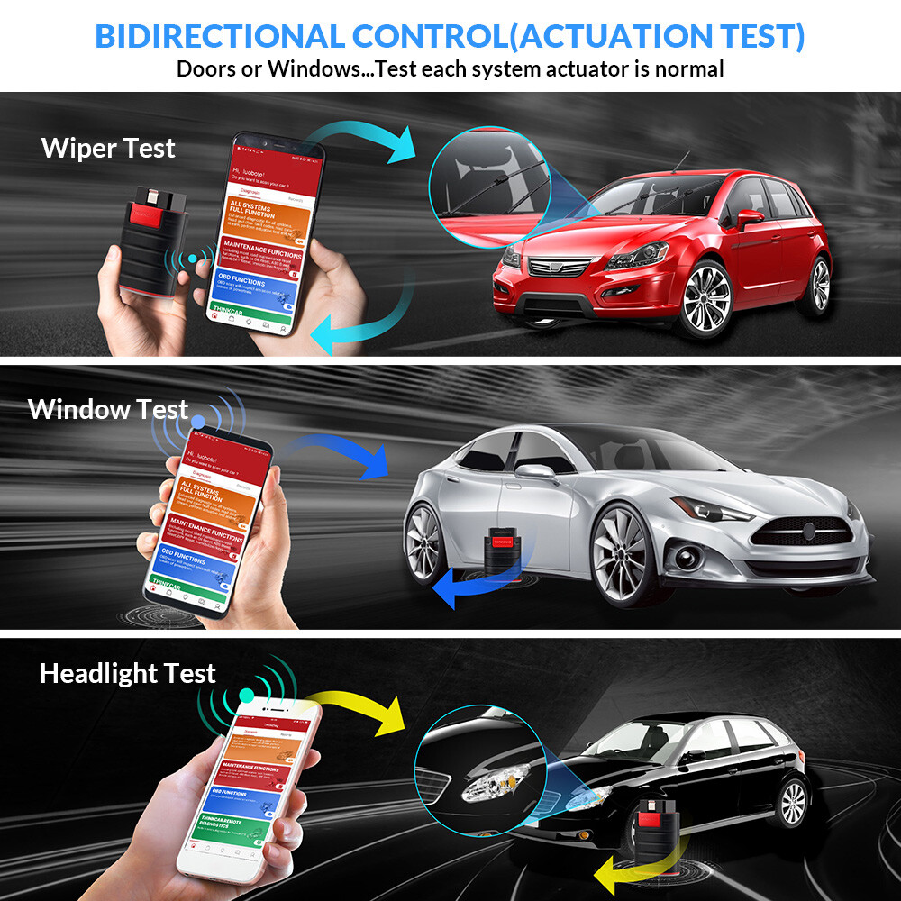 Thinkdiag OBD2 Scanner Code Reader Bidirectional Diagnostic Tool ECU Key Coding