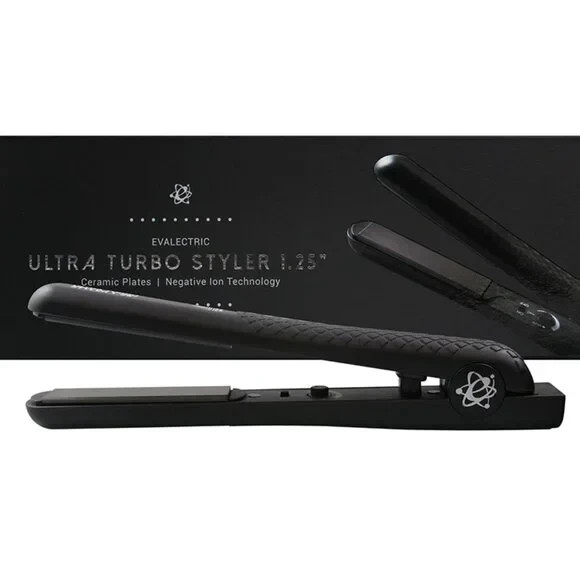 Evalectric Ultra Turbo Styler 1.25" Ceramic Plates Negative Ion Technology