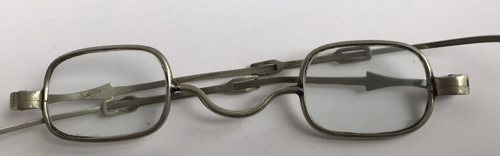Antique Eyeglasses W/ Tin Case Spectacles