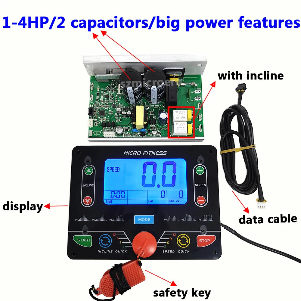 Universal 1-4 HP DC Motorized Treadmill Control Board Treadmill Console Display