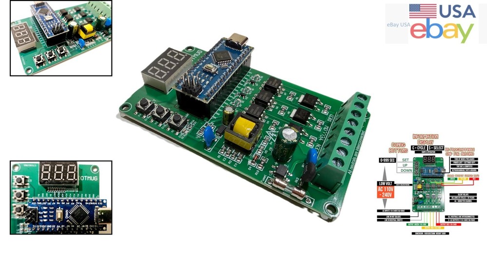 Smart Light Controller Sequencer - 3 Output Channels, Custom Patterns 110/240V