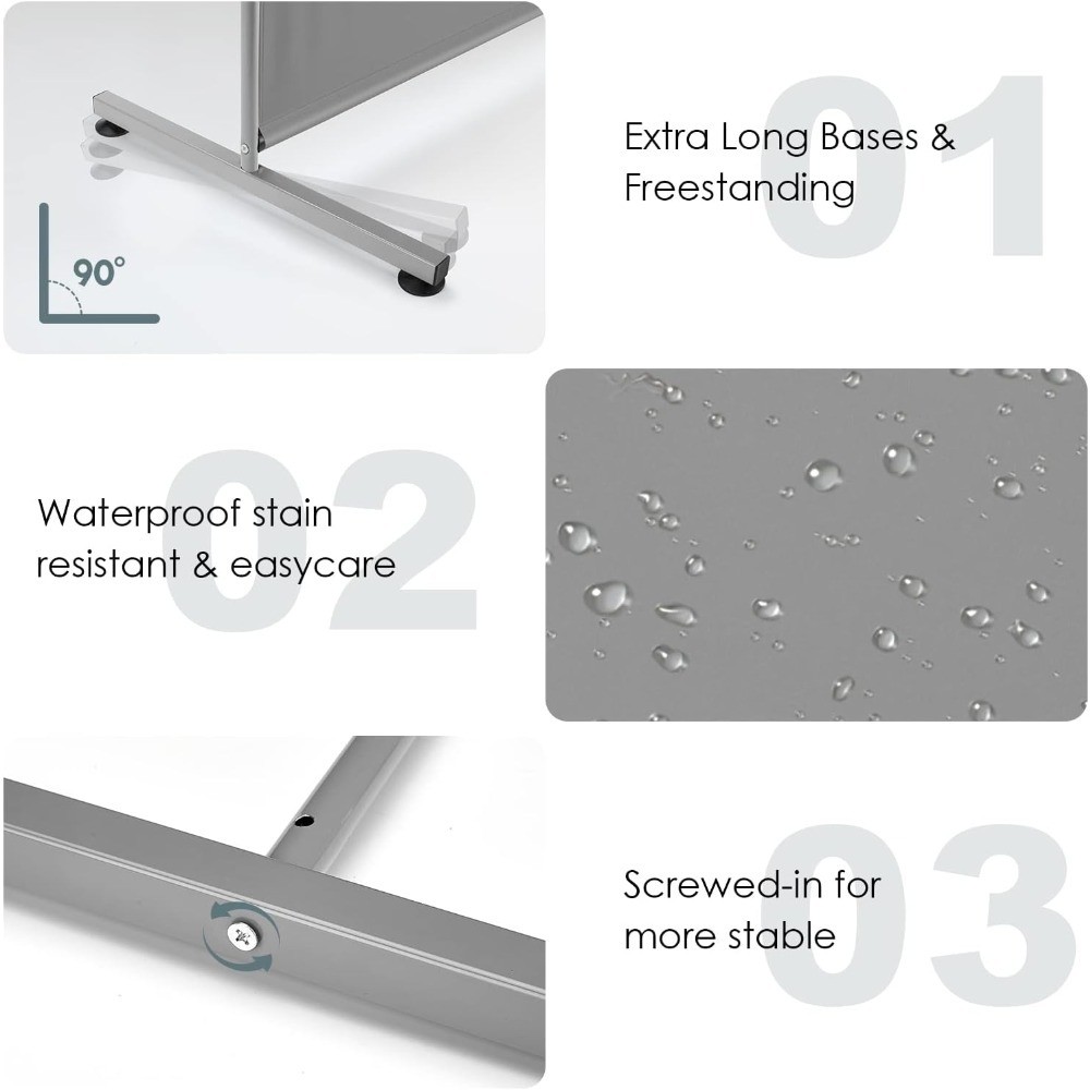 Single Large Panel Room Divider Privacy Screen for Office Partition Separator