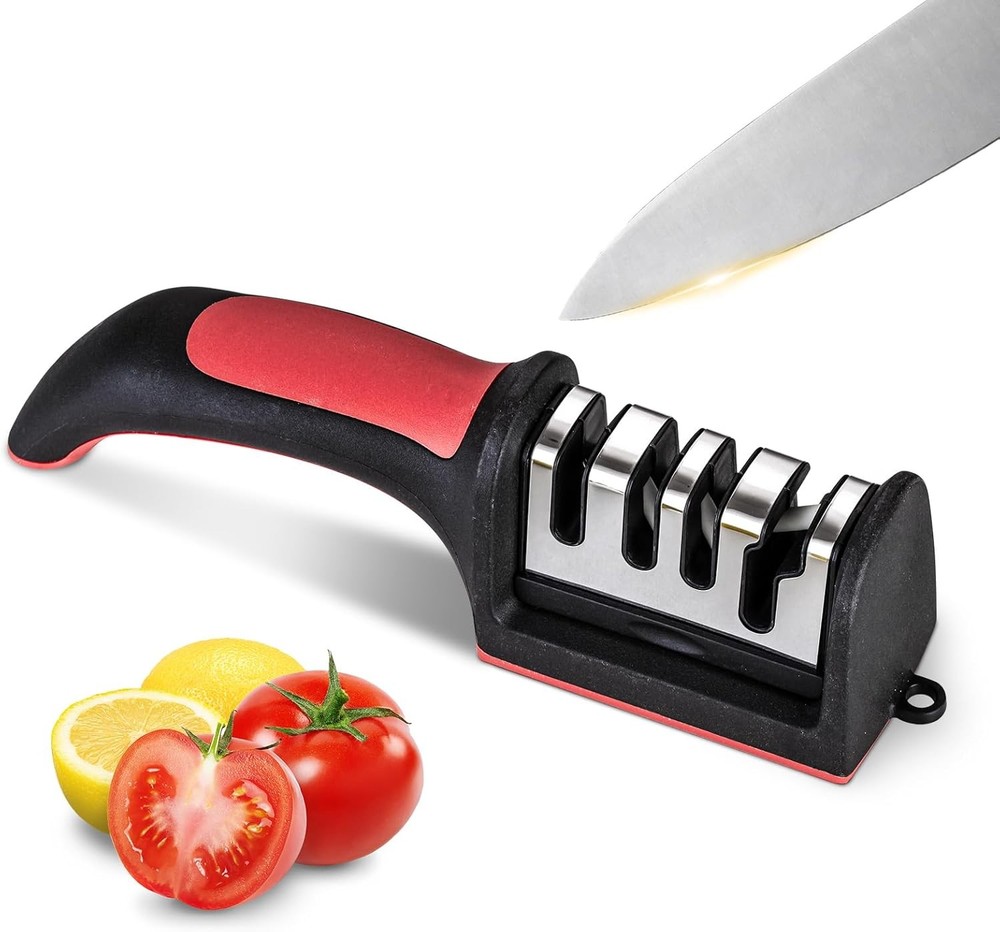 4 Stage Kitchen Knife Sharpener Professional Ceramic Diamond Steel Sharpening