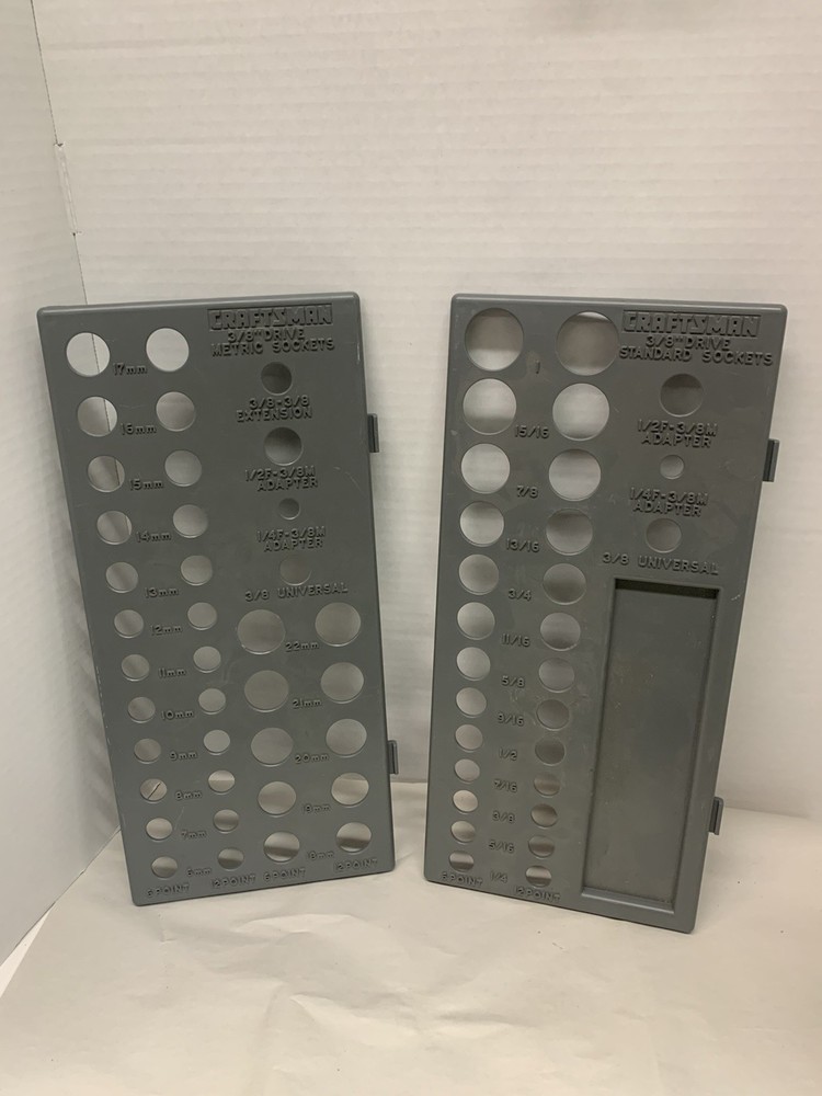 Vintage Craftsman Tools  Socket Organizer Set Metric And Standard