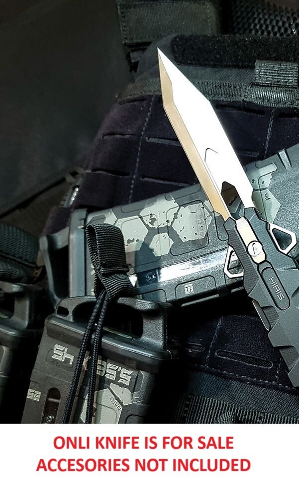 Dagueart Xiris Folding Dagger 4" False Edge Stainless Blade Aluminum Handle