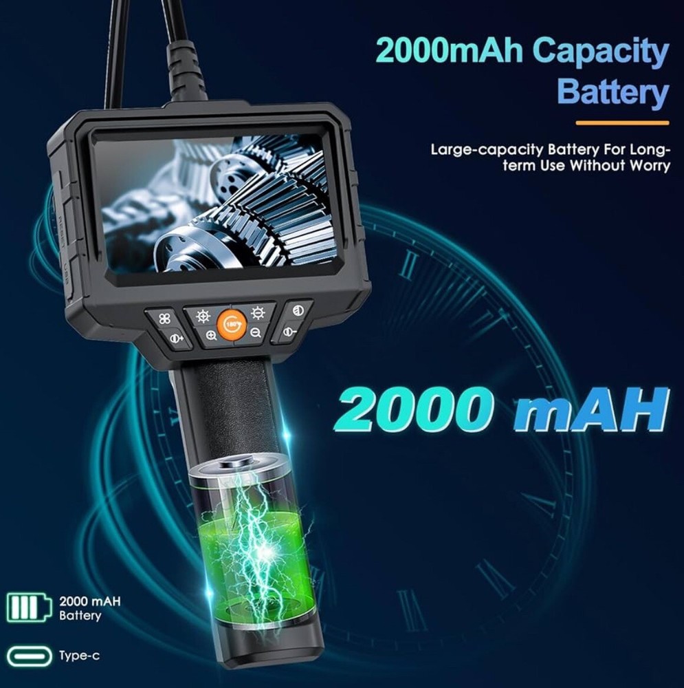 SKYBASIC Endoscope Camera with Light, 4.3'' LCD Screen HD Digital Handheld