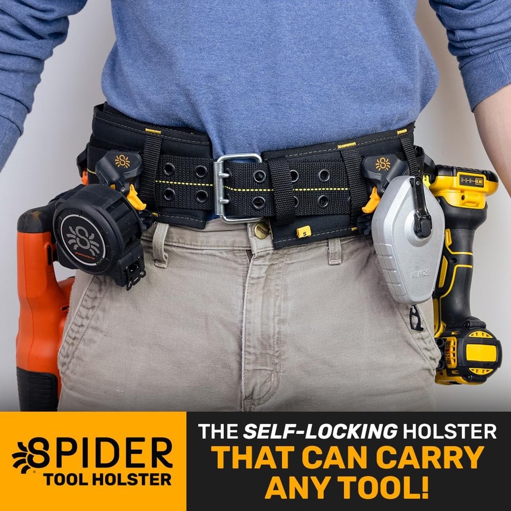Spider Pro Tool Holster - Upgraded, Self Locking, Quick Draw Universal Tool...