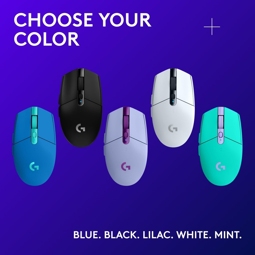 Logitech G305 LIGHTSPEED Wireless Gaming Mouse, HERO 12K Sensor, 12,000 DPI