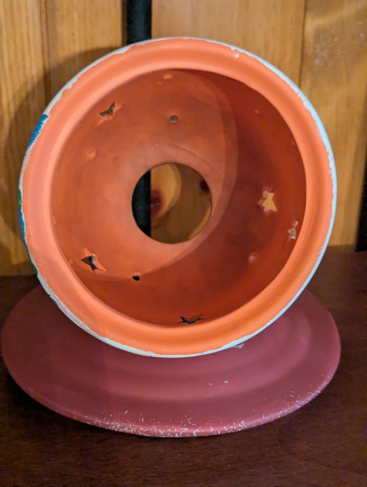 Christmas Dome Candle Holder Santa