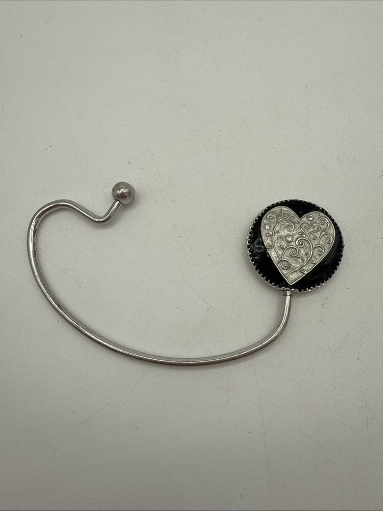 Silver Heart Handbag Holder