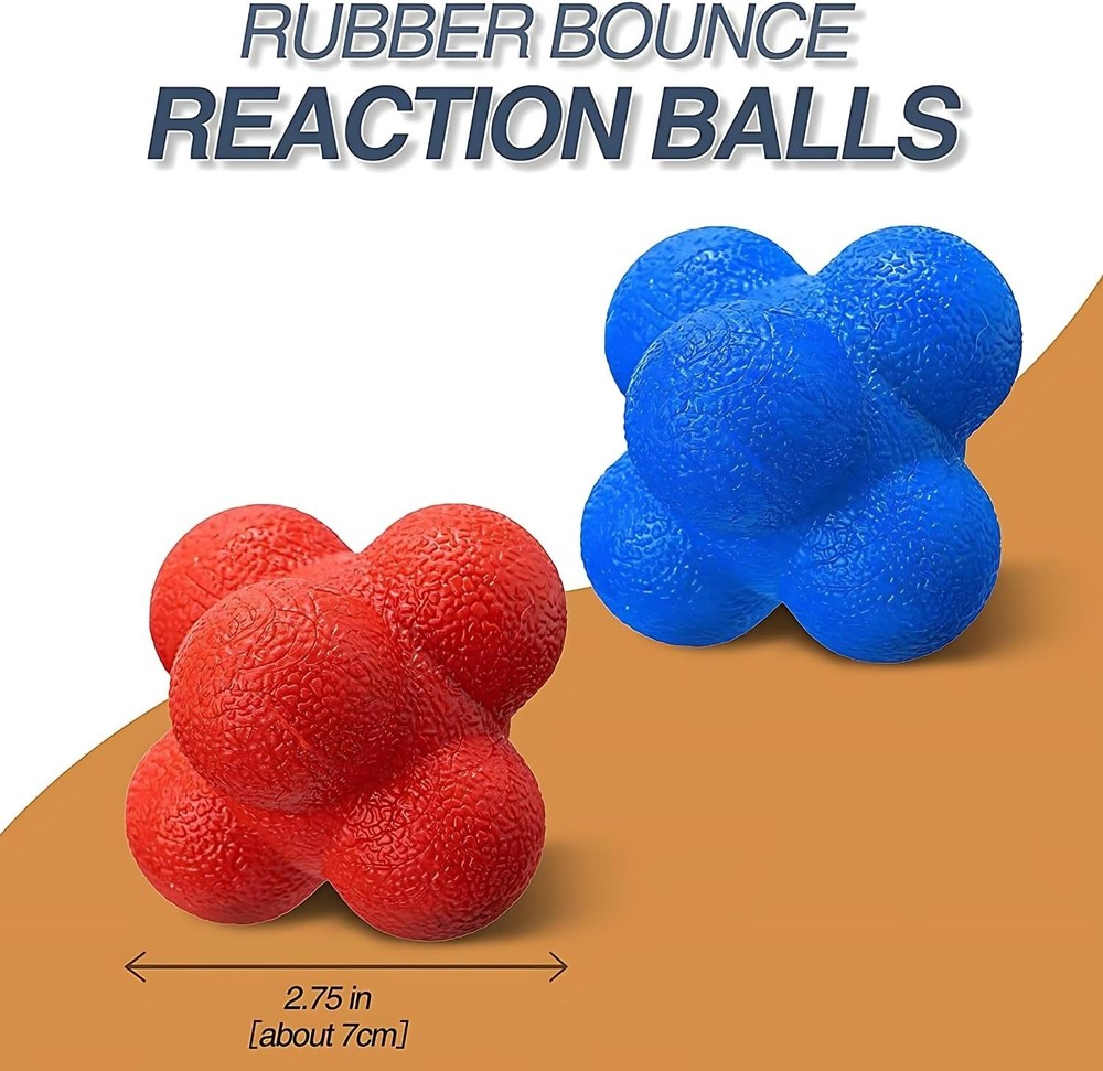 2Pack Reaction Ball Agility Coordination Reflex Exercise for Fun Training