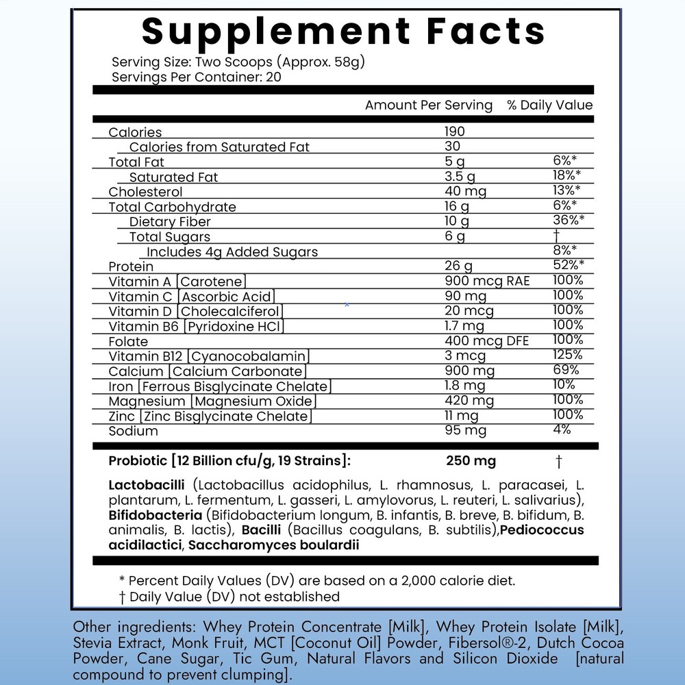 Meal Replacement Protein, Whey Conc, Protein Shake, Best Protein, Vitamins 2Lbs