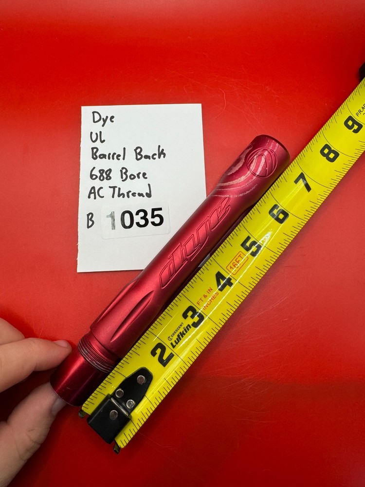 Dye UL Barrel Back 688 Bore 6 inch AC Thread - Red