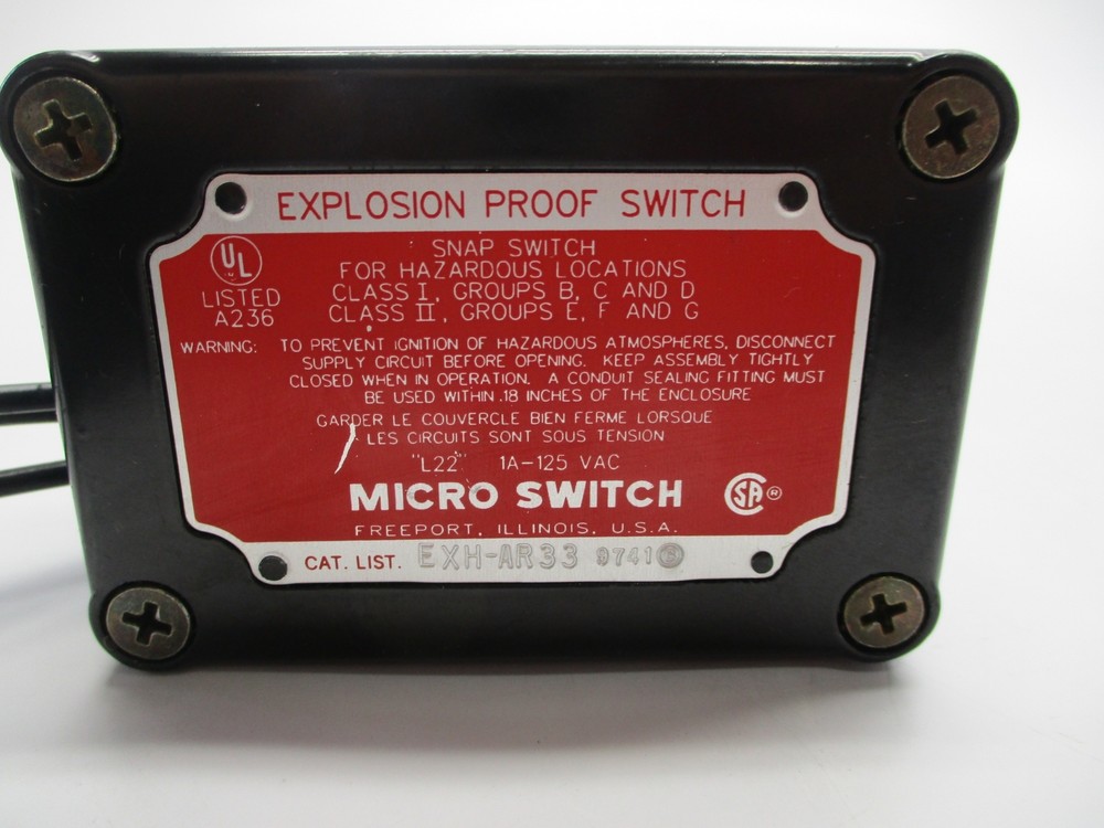 MICROSWITCH EXH-AR33 EXPLOSION PROOF SWITCH NSNP