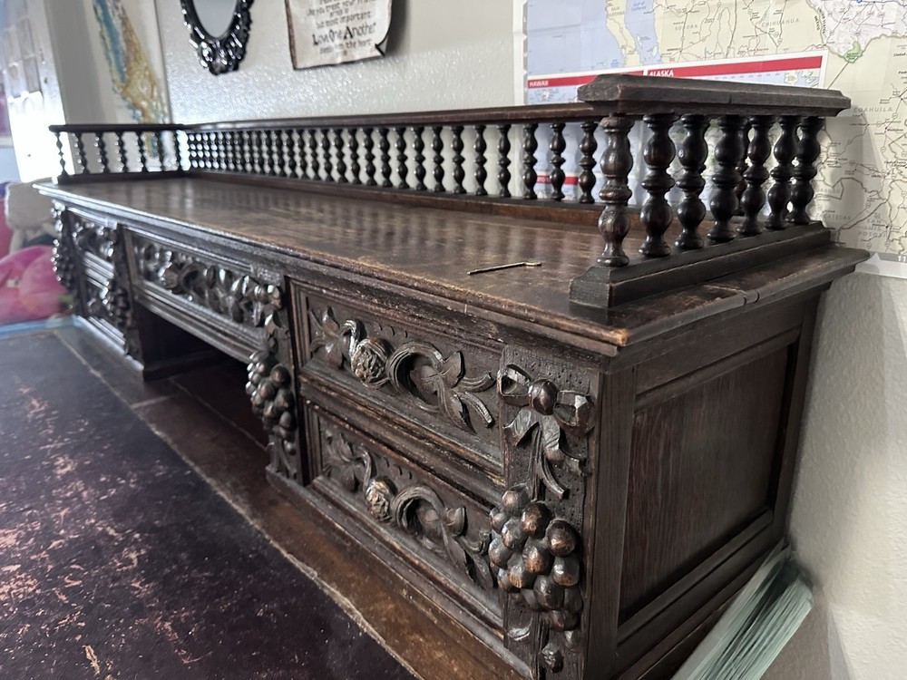 Antique Hand Carved Desk