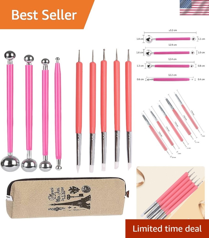 Clay Dotting Tools Set Ceramic Polymer Silicone Embossing Dotting Needles