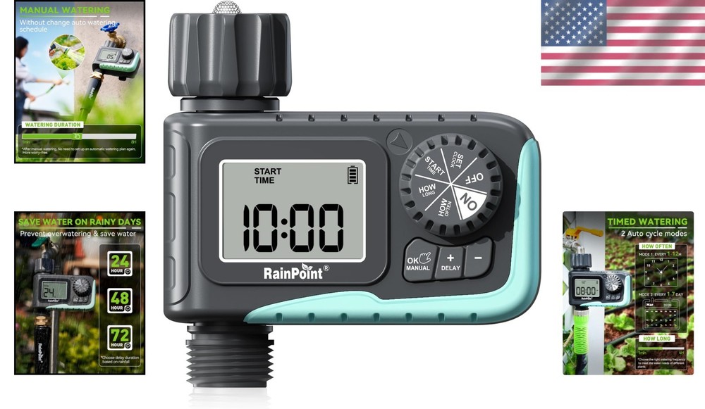 1 Outlet Water Timer with Rain Delay