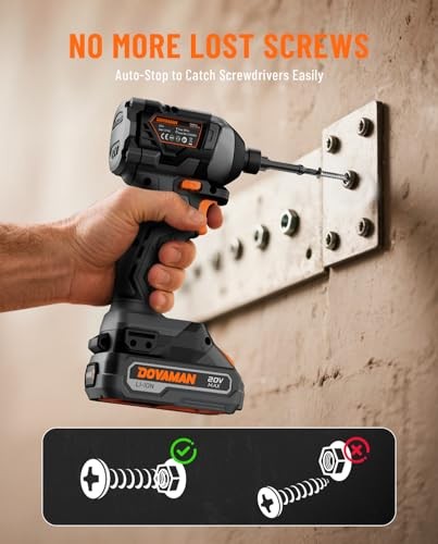 TITANCE X7 20V Brushless Impact Driver, 1/4'' Hex Compact Cordless Driver Kit