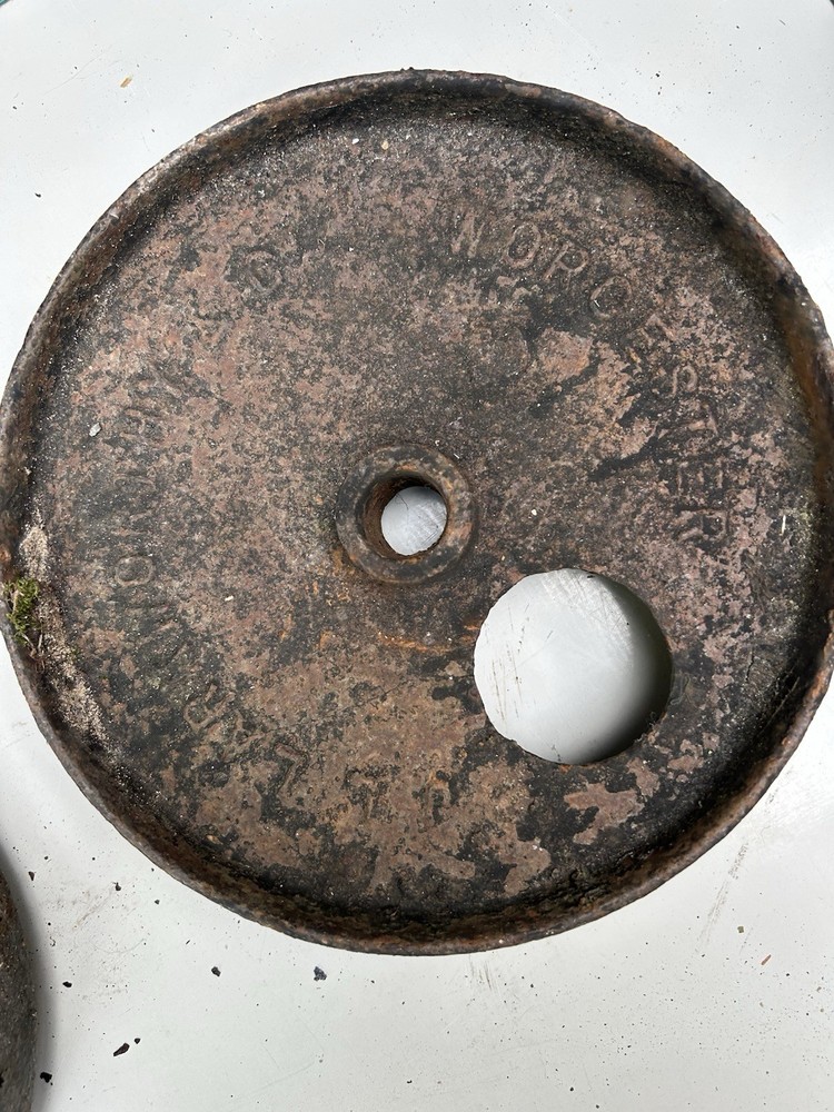 antique, rustic cast iron wheels