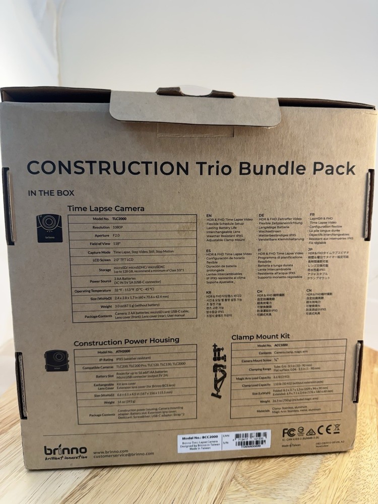 Brinno BCC2000 Plus + ASP1000-P Construction Camera Bundle Quantity Two