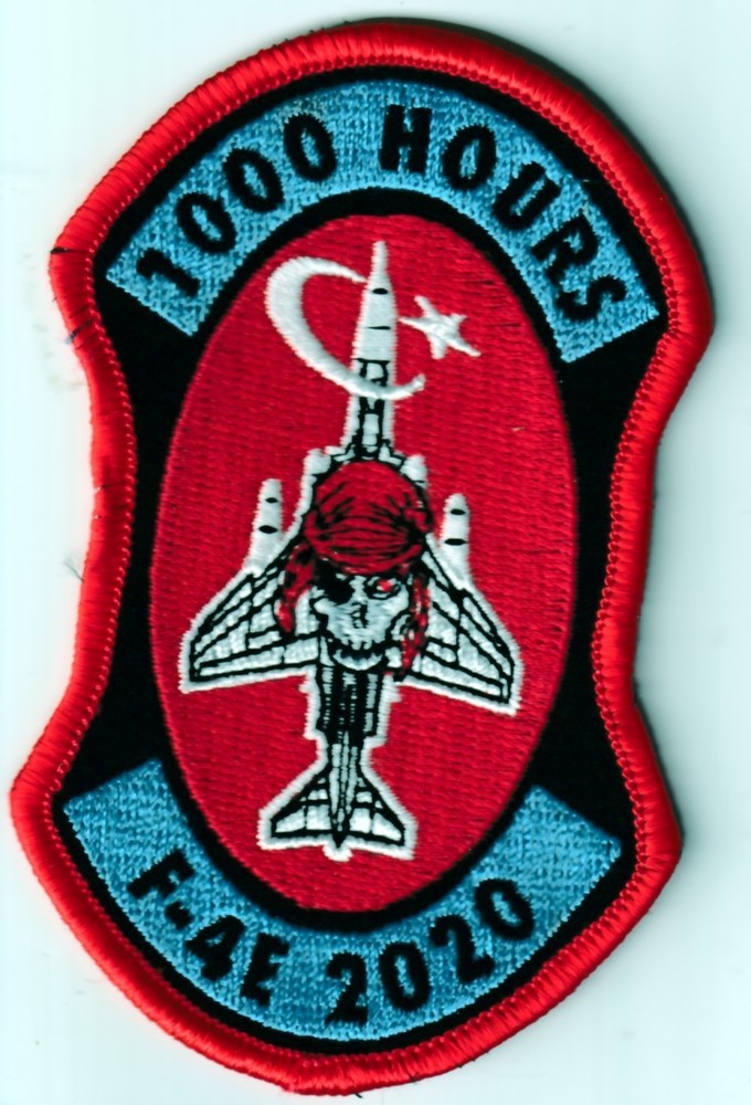 Turkish air force TUAF 1000 Hours Phantom F-4E 2020 patch