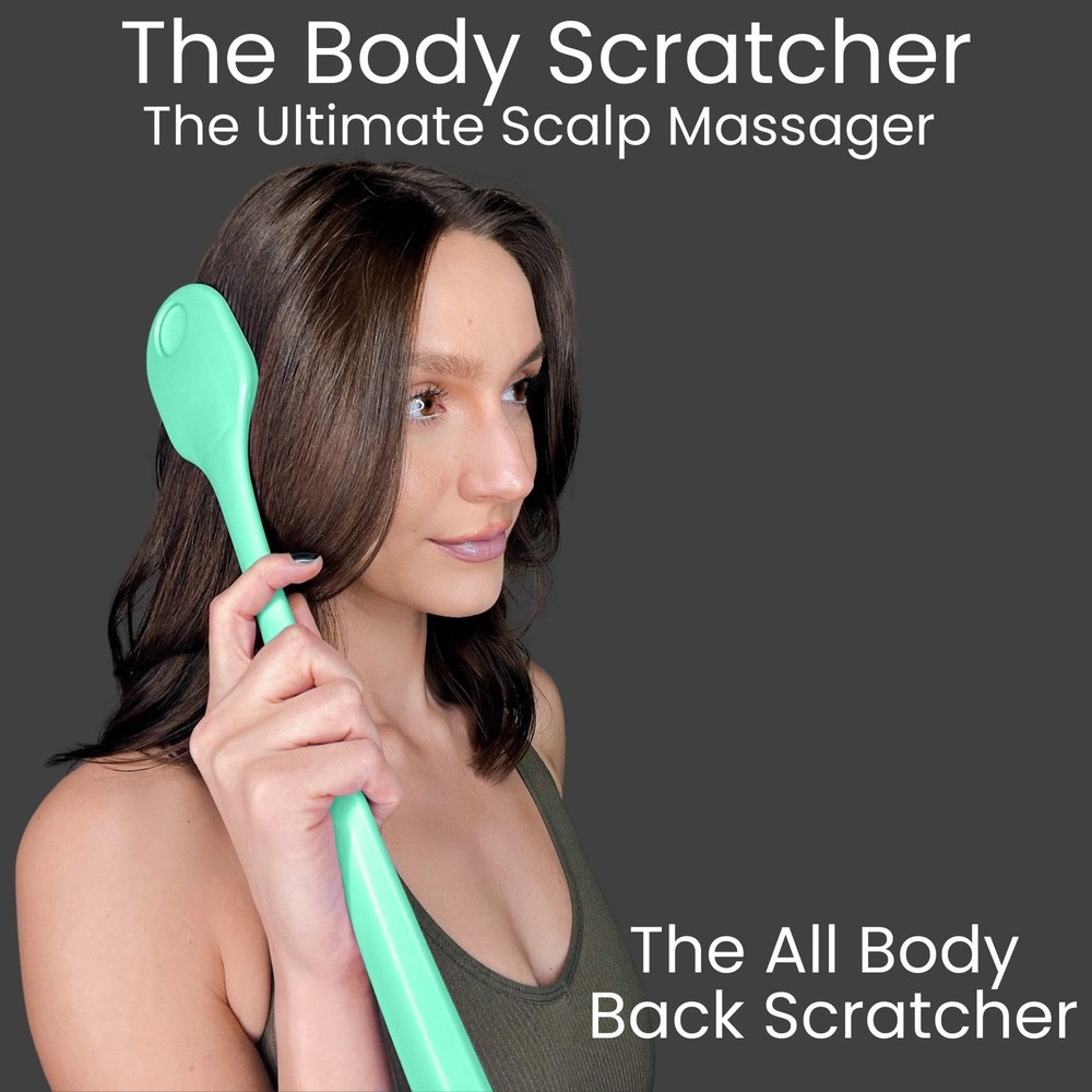 The Ultimate Back Scratcher, Scalp Massager, 18" Fixed Handle, Teal