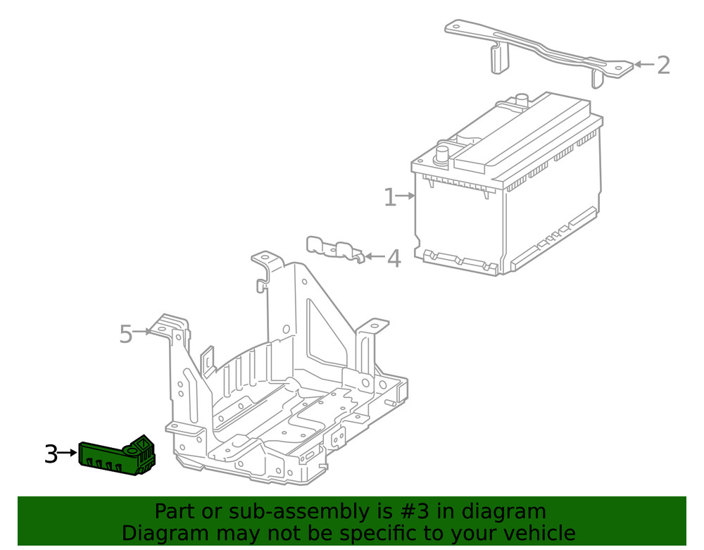 Genuine GM Battery Hold Down Retainer 84534701