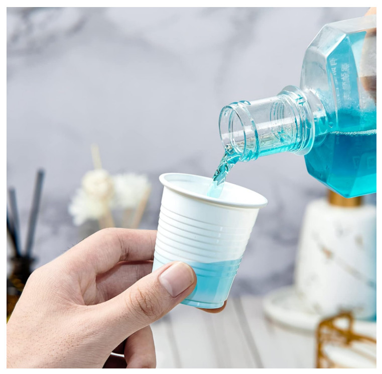 [2000 Pack] 3 oz White Plastic Cups, Disposable Plastic Bathroom Cups, 3 Ounc...