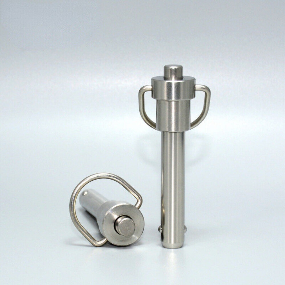 1p Quick Release Pin Bolt Ball Head Quick Lock Pin Plug w/Ring Handle Pull Steel